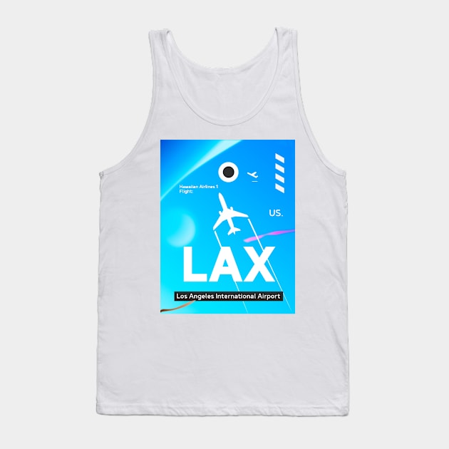 LAX Los Angeles airport Tank Top by Woohoo